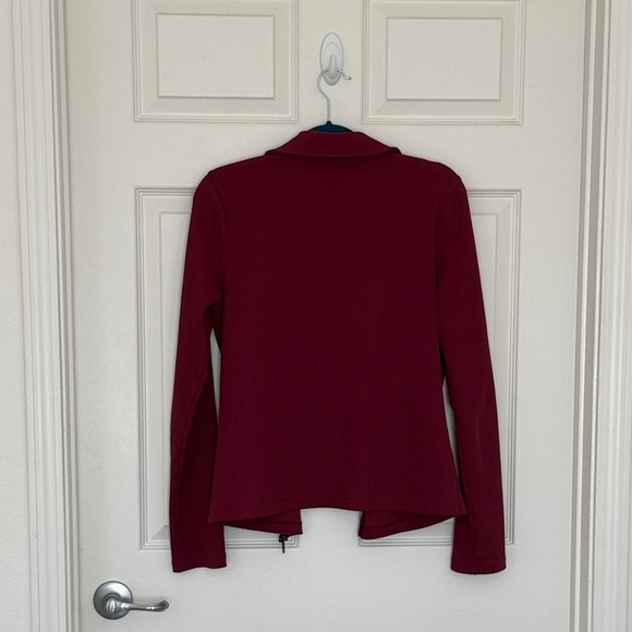 Grey State Deep Red Ribbed Jacket - Picture 11 of 13